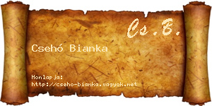 Csehó Bianka névjegykártya