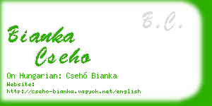bianka cseho business card