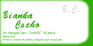 bianka cseho business card